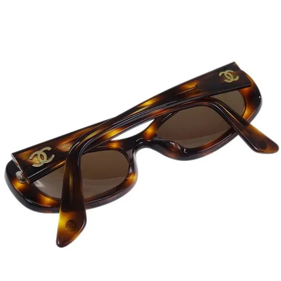Chanel Sunglasses Eyewear Brown Small Good 51□19 C381907 116519 - Picture 7 of 12